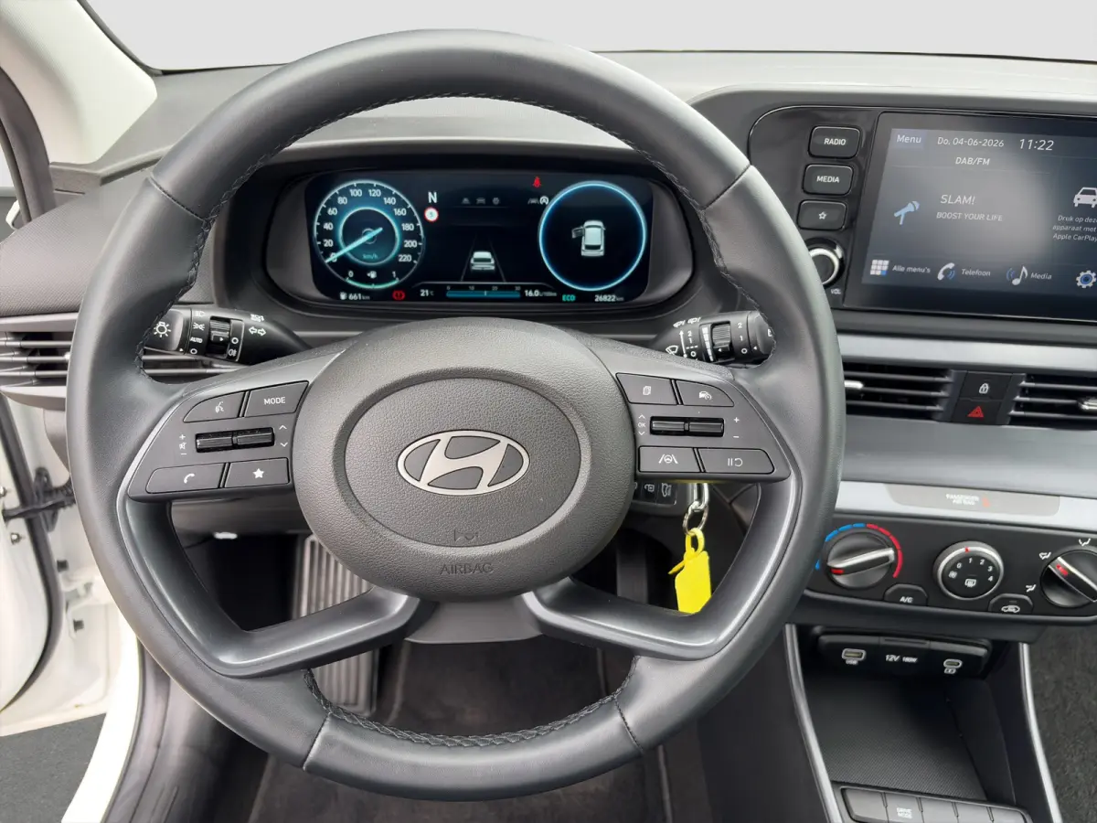 1.0 T-GDI 100pk Comfort | Airco | Camera | Carplay | Cruise control | Dodehoek detectie | Navigatie | Parkeersensoren | Digitaal cockpit | Lichtmetalen velgen