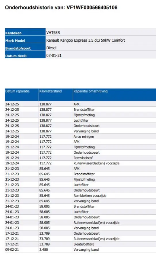 1.5 DCi Euro 6 81PK Comfort / Schuifdeur+Raam / Trekhaak / Airco / Pdc./ Navigatie / Radio multimedia / Apk 01-2027
