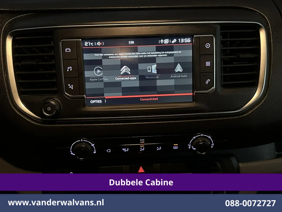 2.0 BlueHDI 123pk L3H1 Dubbele Cabine Euro6 Airco | 6-Zits | 2x Zijdeur | Camera | Navigatie | Apple Carplay Android Auto, Cruisecontrol, Parkeersensoren, 2500kg Trekhaak