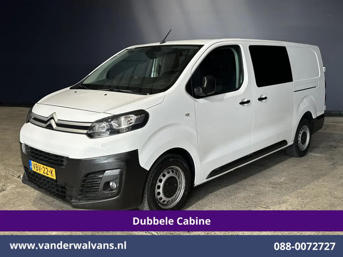 2.0 BlueHDI 123pk L3H1 Dubbele Cabine Euro6 Airco | 6-Zits | 2x Zijdeur | Camera | Navigatie | Apple Carplay Android Auto, Cruisecontrol, Parkeersensoren, 2500kg Trekhaak