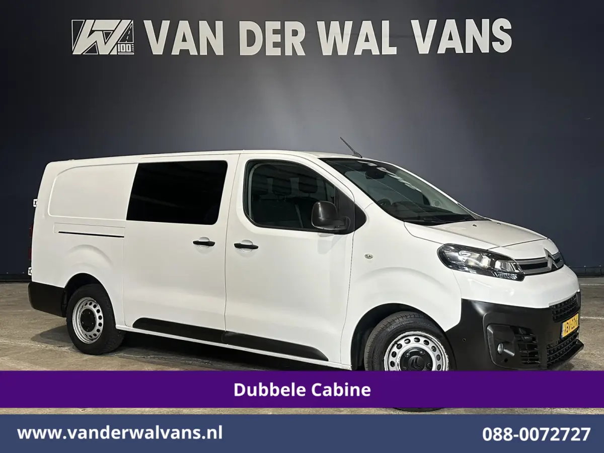 2.0 BlueHDI 123pk L3H1 Dubbele Cabine Euro6 Airco | 6-Zits | 2x Zijdeur | Camera | Navigatie | Apple Carplay Android Auto, Cruisecontrol, Parkeersensoren, 2500kg Trekhaak