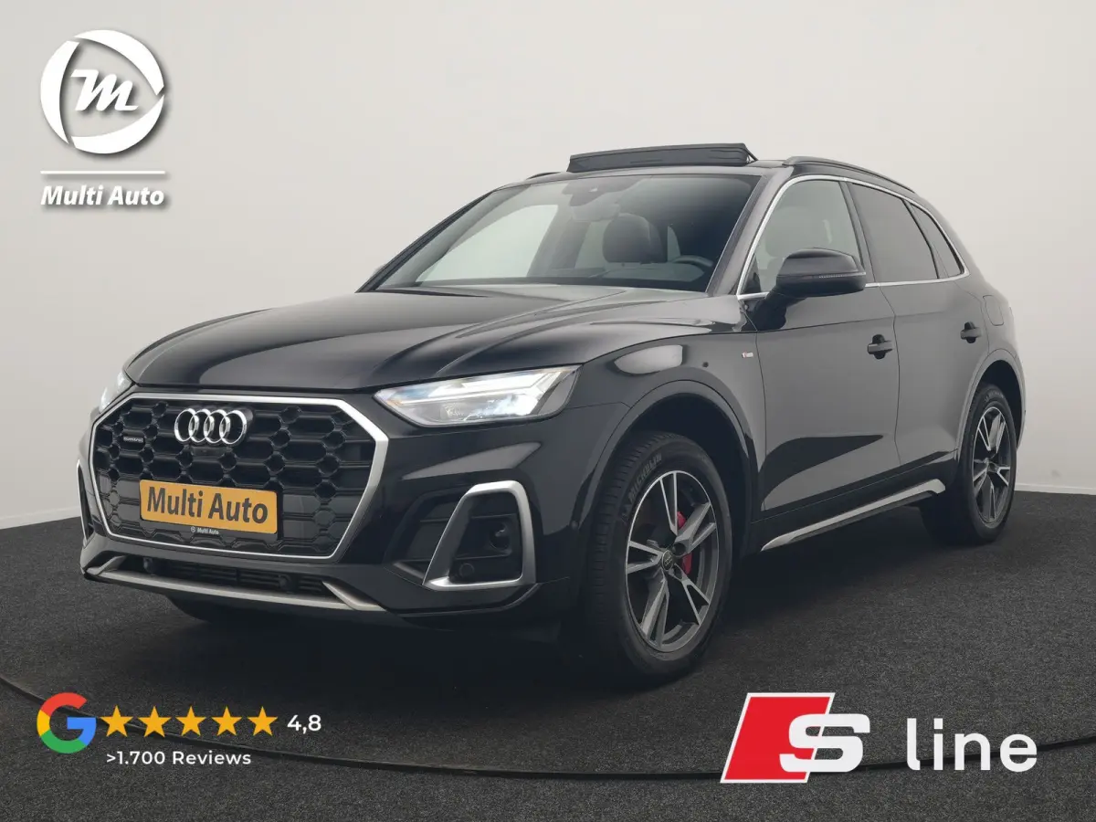 50 TFSI e 2x S Line PHEV 300pk Dealer O.H. | Panodak | 360 Camera | Head Up | Lederen Sportstoelen Verwarmd | Keyless | Apple Carplay | Cruise Control | Virtual Cockpit | Navigatie | DAB | 1