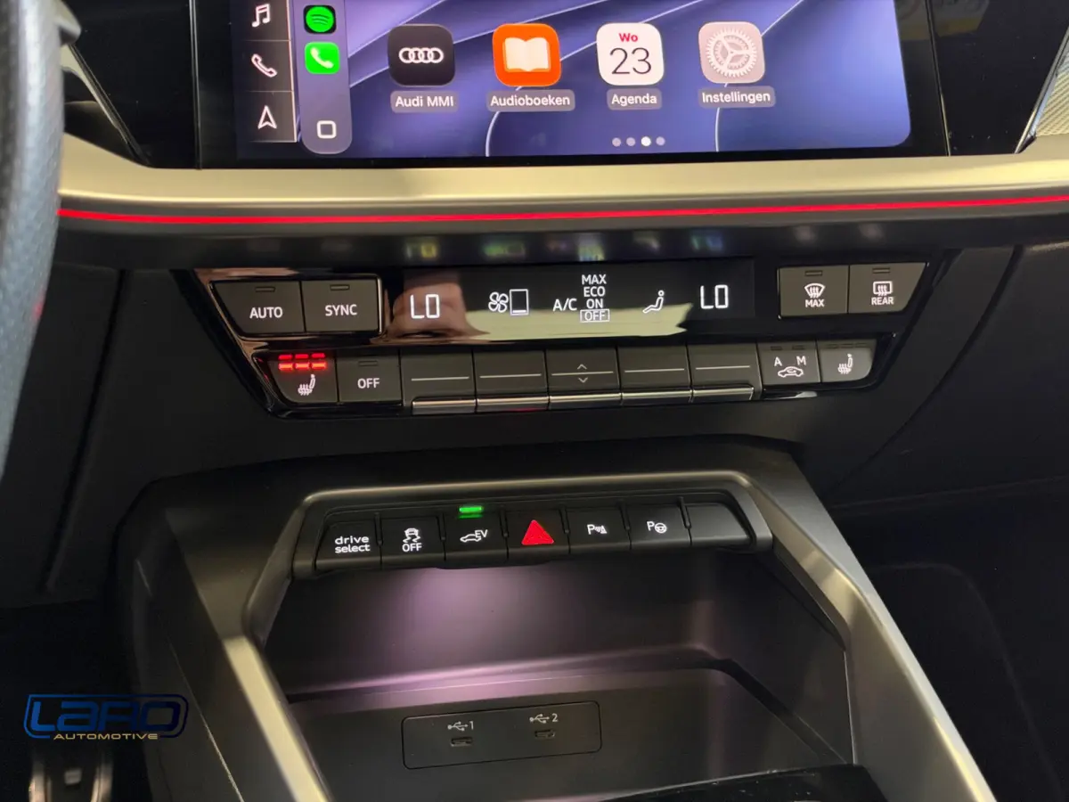 45 TFSI e S-line 245pk | RS-stoelen Elek. B&O HuD Trekhaak Matrix Massage Sfeer Cam CarPlay