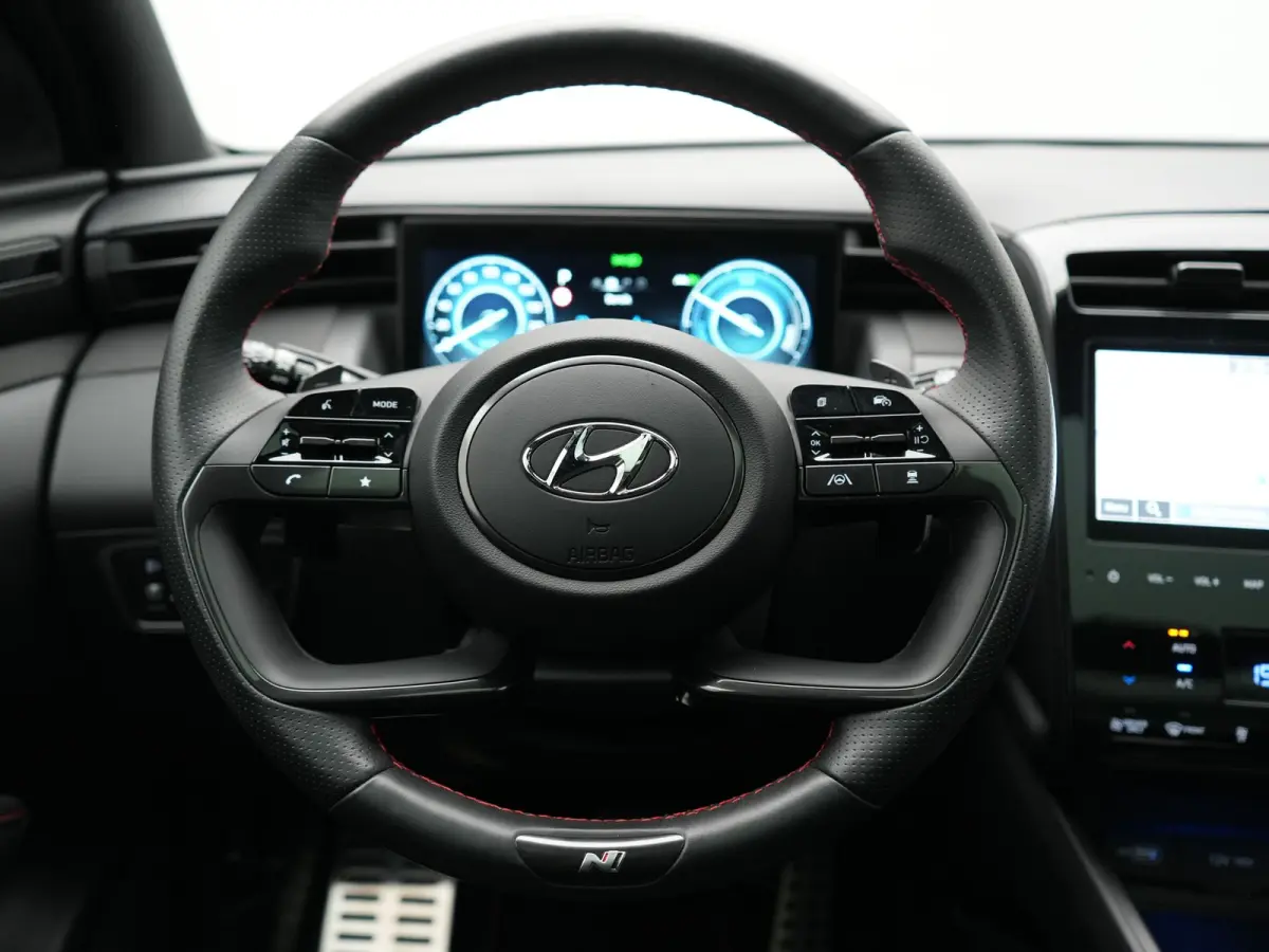 1.6 T-GDI PHEV N Line Sky 4WD 265pk Dealer O.H. | Panodak | Adaptive Cruise | 360 Camera | Krell Audio | Alcantara Sportstoelen Ventilatie & Verwarmd | Keyless | BLIS | Stuur Verwarmd | Appl