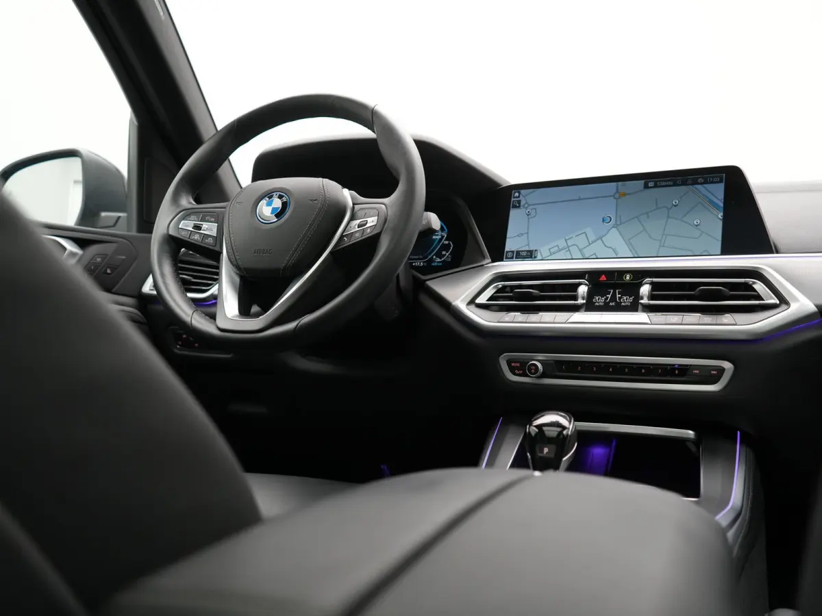 xDrive45e High Executive PHEV 395pk Dealer O.H. | Active Steering | Trekhaak Af Fabriek | Panodak | Luchtvering | Head Up | Adaptive Cruise | 360 Camera | Laser LED | Nappa Lederen Comfortst