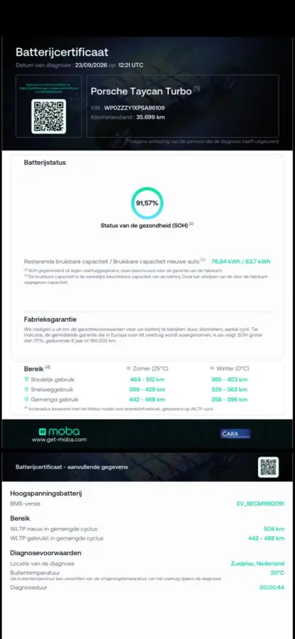 Turbo 93 kWh | Passenger Displ. | Sportchrono | Pano | SOH 91%
