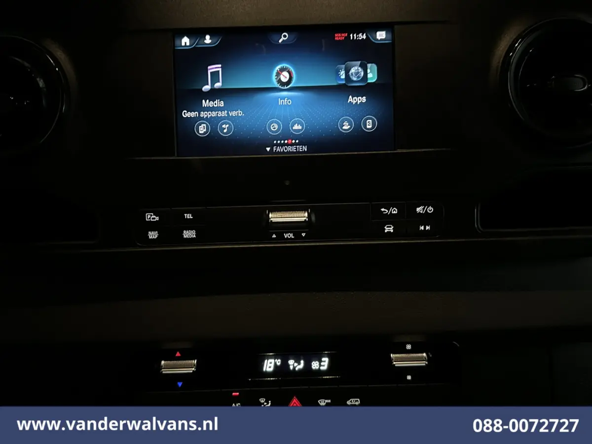 315 CDI 150pk L3H2 Euro6 Airco | 360 graden Camera | Navigatie | Apple Carplay | Cruisecontrol | Chauffeursstoel Android Auto, Stoelverwarming, Parkeersensoren, Bijrijdersbank
