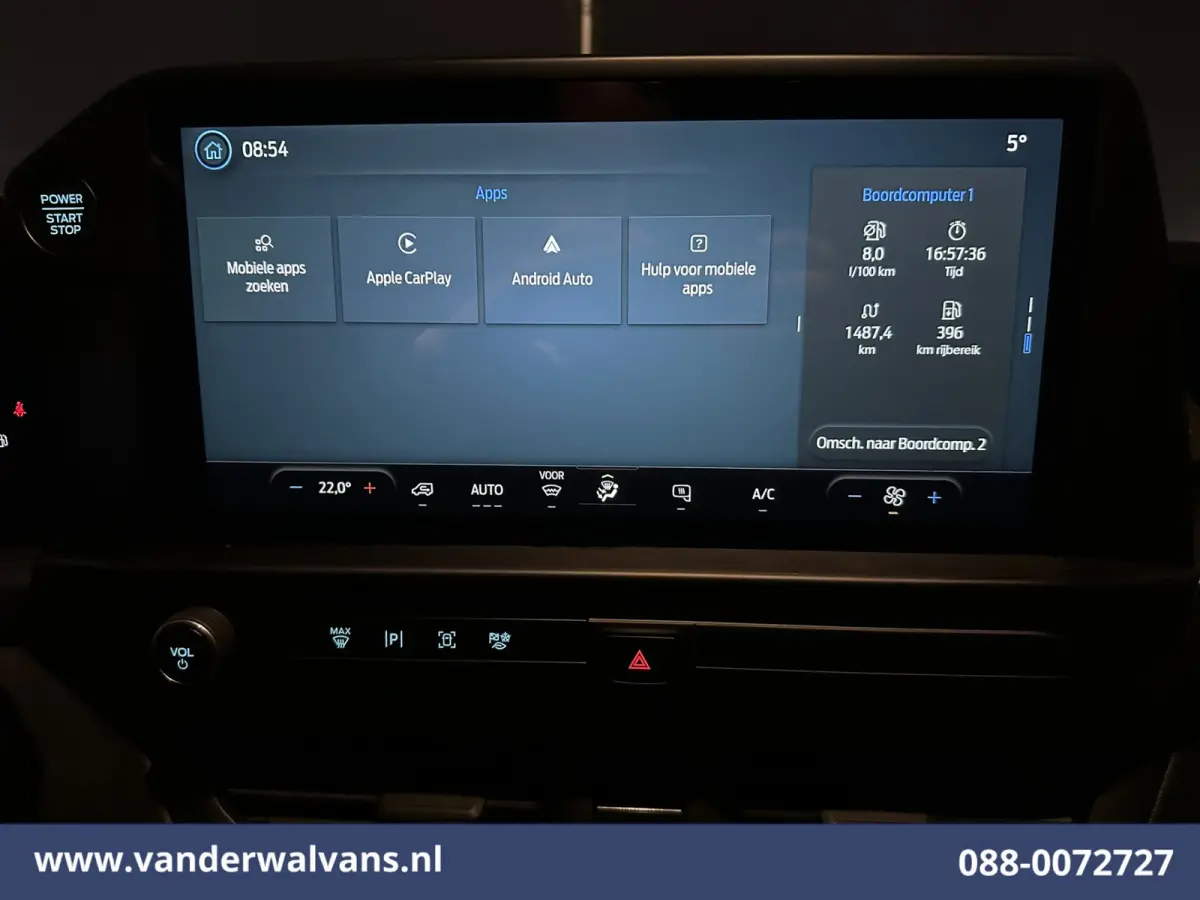 2.0 TDCI 136pk L2H1 Dubbele Cabine Euro6 Airco | 6-Zits | Camera | Apple Carplay | Cruisecontrol | LED Android Auto, Parkeersensoren, Verwarmde voorruit, Bijrijdersbank, 2800kg trekvermogen