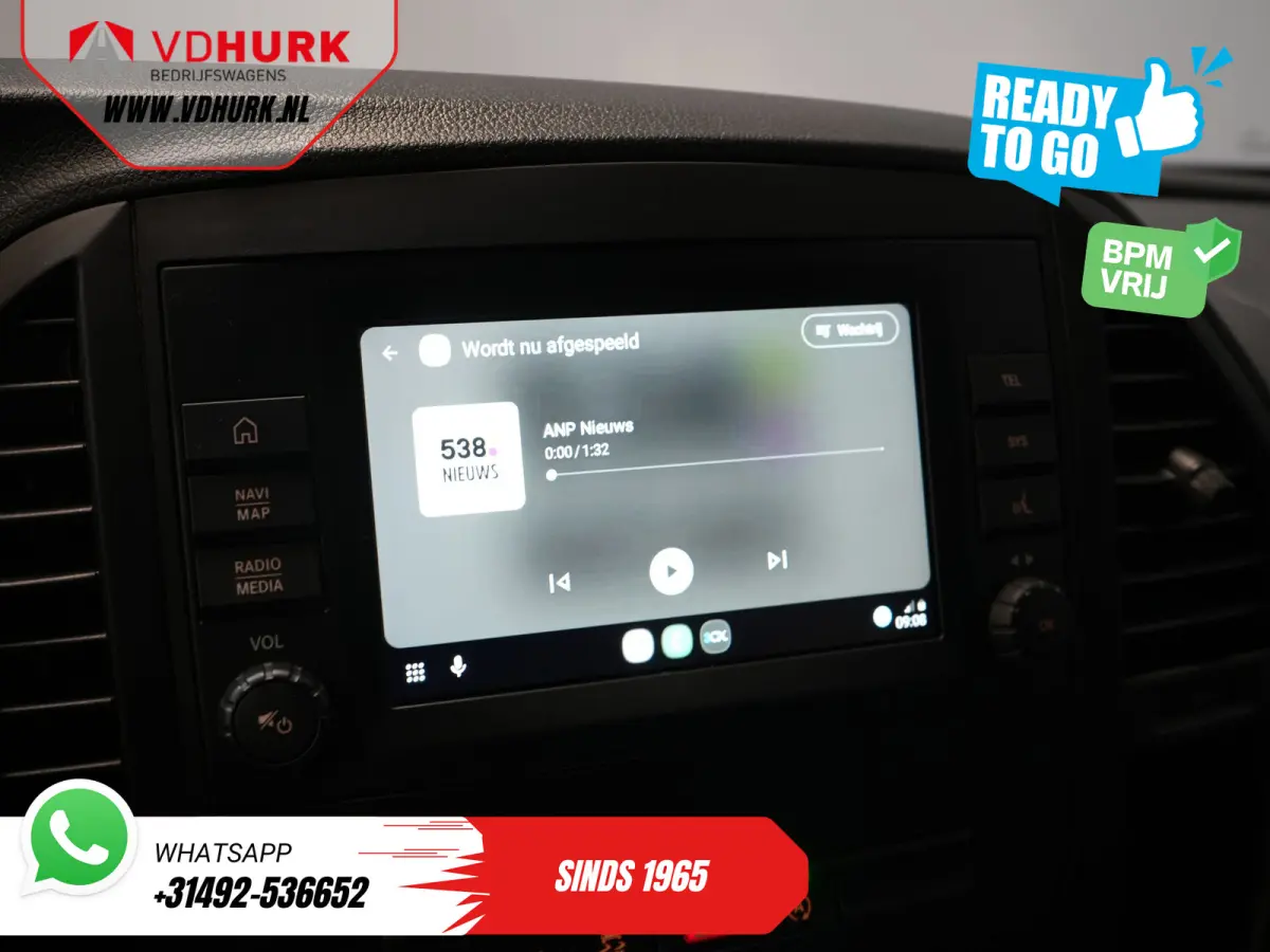 114 CDI Aut. DC Dubbel Cabine Buffl Leder/ 2x Schuifdeur/ Carplay/ Navi/ Spoiler/ Frontlip/ Sidebars/ 18”LMV/ Cruise/ Airco