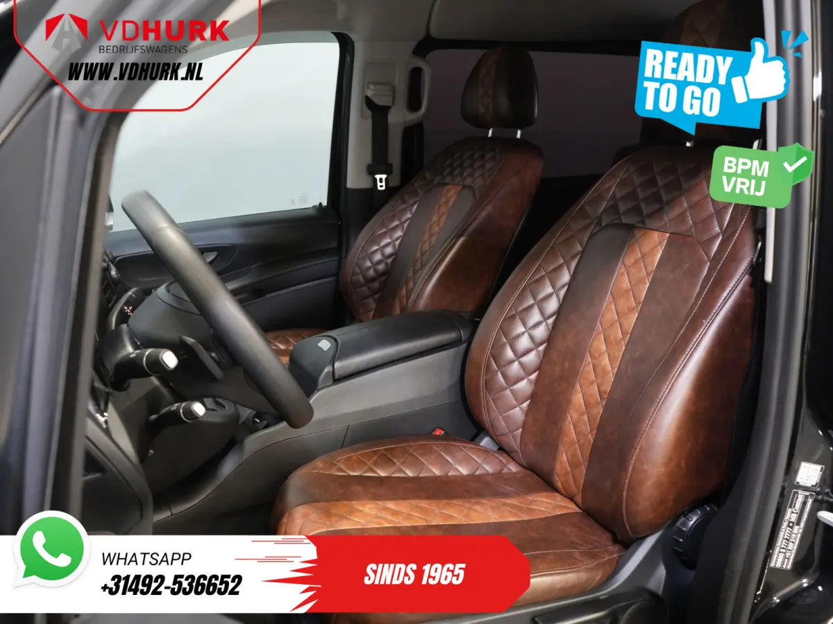 114 CDI Aut. DC Dubbel Cabine Buffl Leder/ 2x Schuifdeur/ Carplay/ Navi/ Spoiler/ Frontlip/ Sidebars/ 18”LMV/ Cruise/ Airco