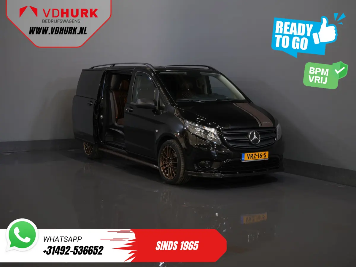 114 CDI Aut. DC Dubbel Cabine Buffl Leder/ 2x Schuifdeur/ Carplay/ Navi/ Spoiler/ Frontlip/ Sidebars/ 18”LMV/ Cruise/ Airco
