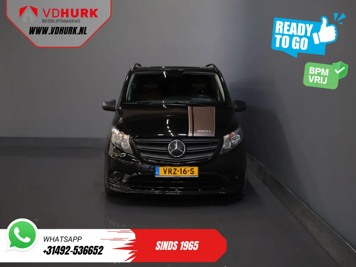 114 CDI Aut. DC Dubbel Cabine Buffl Leder/ 2x Schuifdeur/ Carplay/ Navi/ Spoiler/ Frontlip/ Sidebars/ 18”LMV/ Cruise/ Airco
