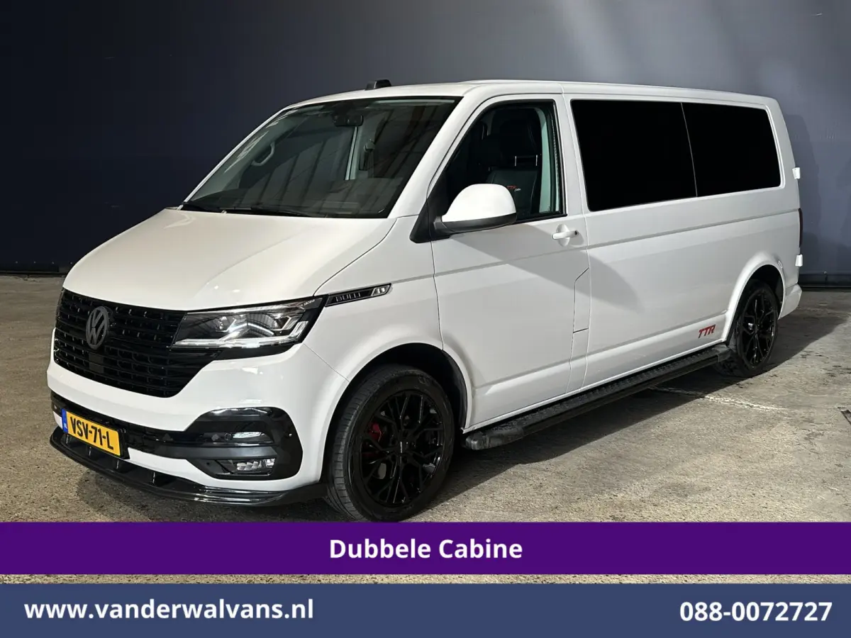 2.0 TDI 150pk Automaat L2H1 BULLI Dubbele Cabine Euro6 Airco | 5-Zits | Camera | Navigatie | Apple Carplay LED, Android Auto, Adaptieve Cruisecontrol, LM Velgen, Leder, 2500kg Trekhaak, Park