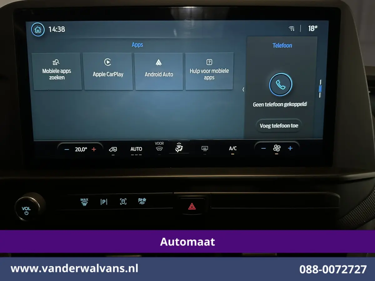 2.0 TDCI 136pk Automaat L1H1 Euro6 Airco | Camera | Apple Carplay | LED | Cruisecontrol | 2470kg Trekhaak Android Auto, Verwarmde voorruit, Parkeersensoren, Bijrijdersbank