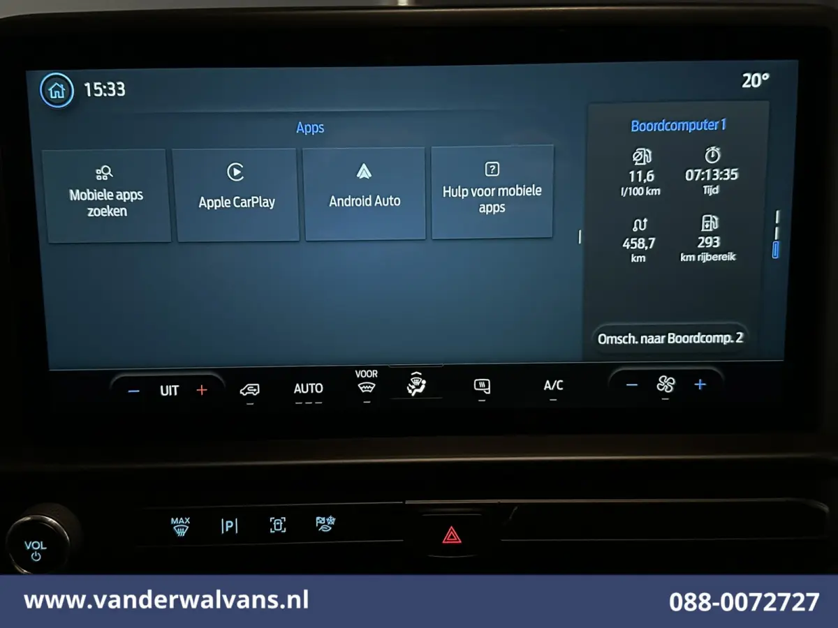 2.0 TDCI 136pk L2H1 Euro6 Airco | Camera | LED | Apple Carplay | Cruisecontrol Android Auto, Verwarmde voorruit, Parkeersensoren, Bijrijdersbank, 2740kg trekvermogen