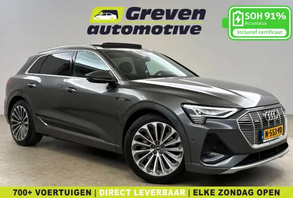 55 quattro S-Line 95 kWh | Snelladen | SOH 91% | Pano | Sfeer | Virtual | Memory | Camera | Cruise | Carplay | Trekhaak | NAP