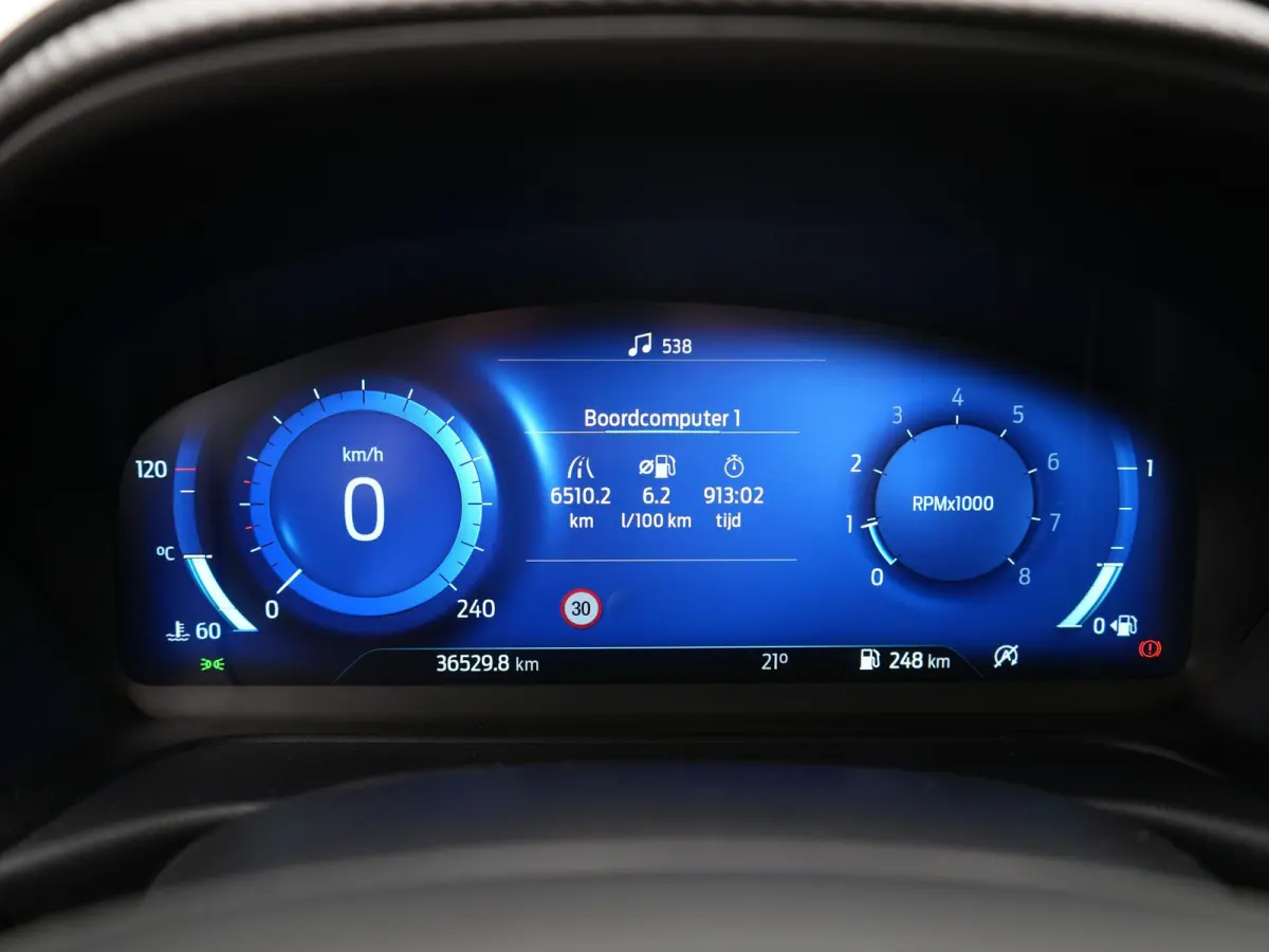1.0 EcoBoost ST-Line X 155pk Dealer O.H | Trekhaak Afn. | Panodak | Adaptive Cruise | Bang & Olufsen | Camera | Sportstoelen & Stuur Verwarmd | Keyless | Virtual | Navigatie | DAB | 17"L.M |