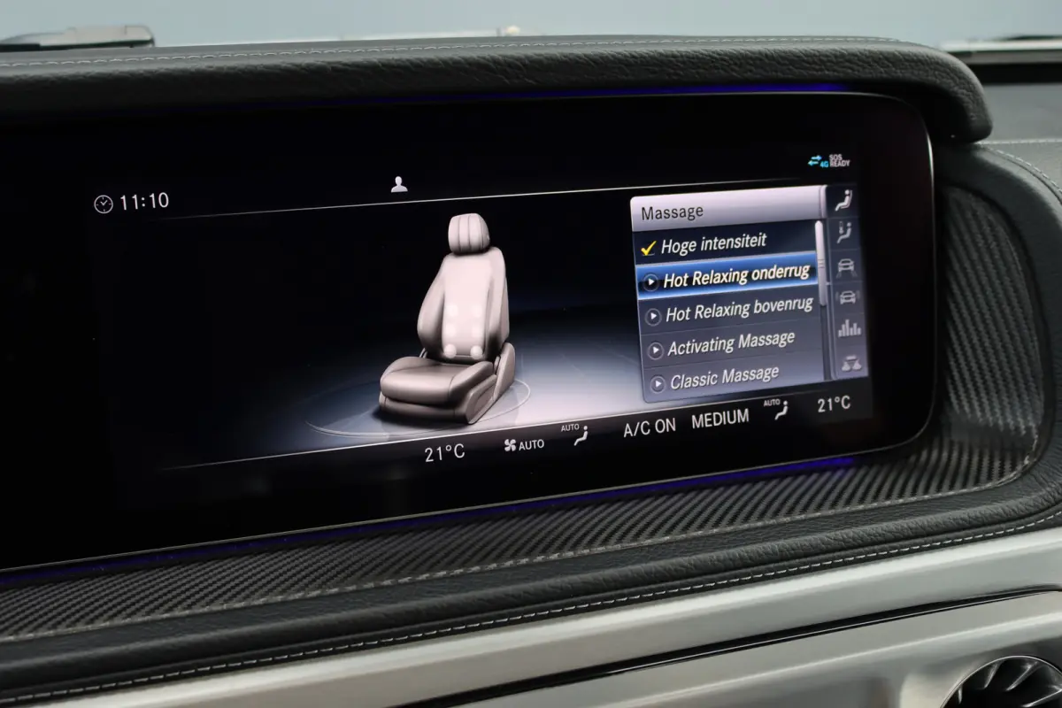 500 V8 | Schuifdak | Distronic+ | Standkachel | Burmester | Massage | Leder Exclusief | Stoelventilatie | Trekhaak | Sfeerverlichting | Apple Carplay |
