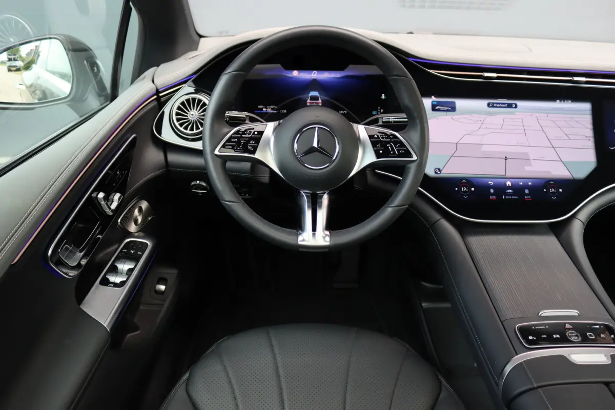 350+ Business Solution Luxury 96 kWh | Hyperscreen | Distronic+ | Panoramadak | Memory | Burmester | Surround Camera | Leder | Digital Light | Keyless Go | 22 kW | Warmtepomp |