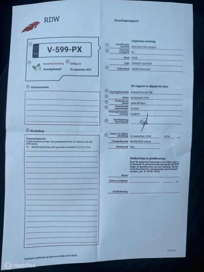 280 2.0 TDCI 130PK Automaat L1H1 Limited