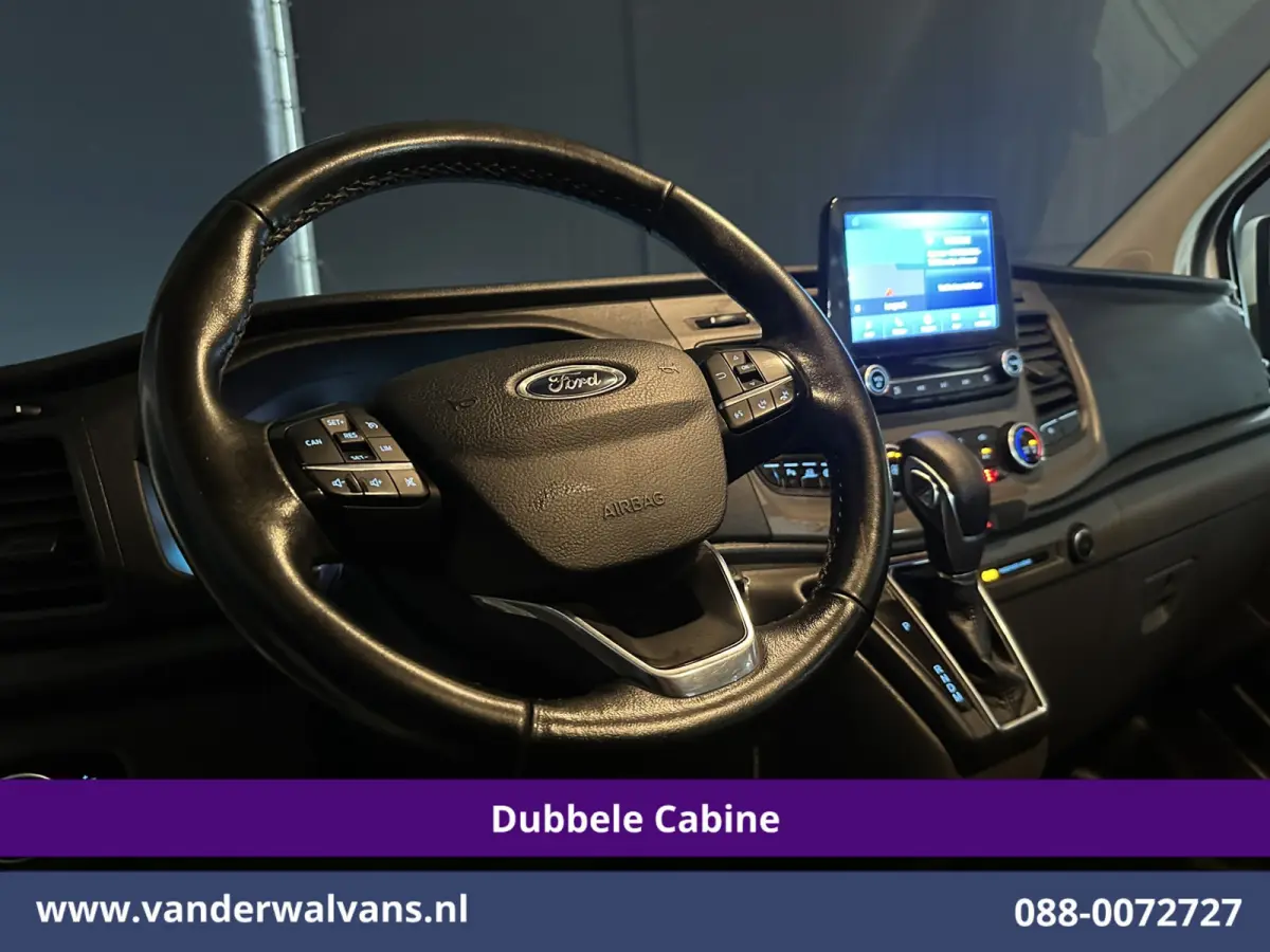 2.0 TDCI 130pk Automaat L2H1 Dubbele Cabine Euro6 Airco | 5-Zits | Camera | Navigatie | LED | Apple Carplay | Cruisecontrol Android Auto, Trekhaak, Stoelverwarming, Parkeersensoren, Achterkl