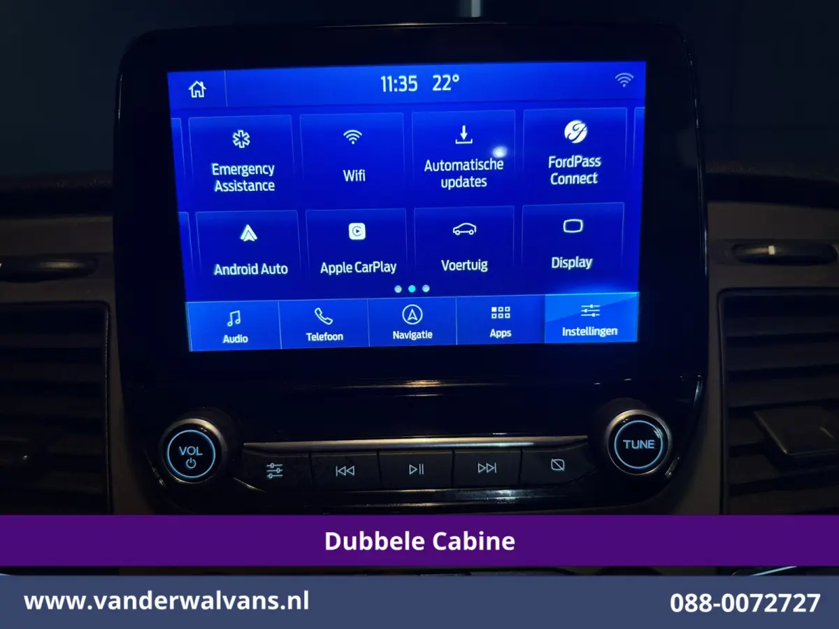 2.0 TDCI 130pk Automaat L2H1 Dubbele Cabine Euro6 Airco | 5-Zits | Camera | Navigatie | LED | Apple Carplay | Cruisecontrol Android Auto, Trekhaak, Stoelverwarming, Parkeersensoren, Achterkl