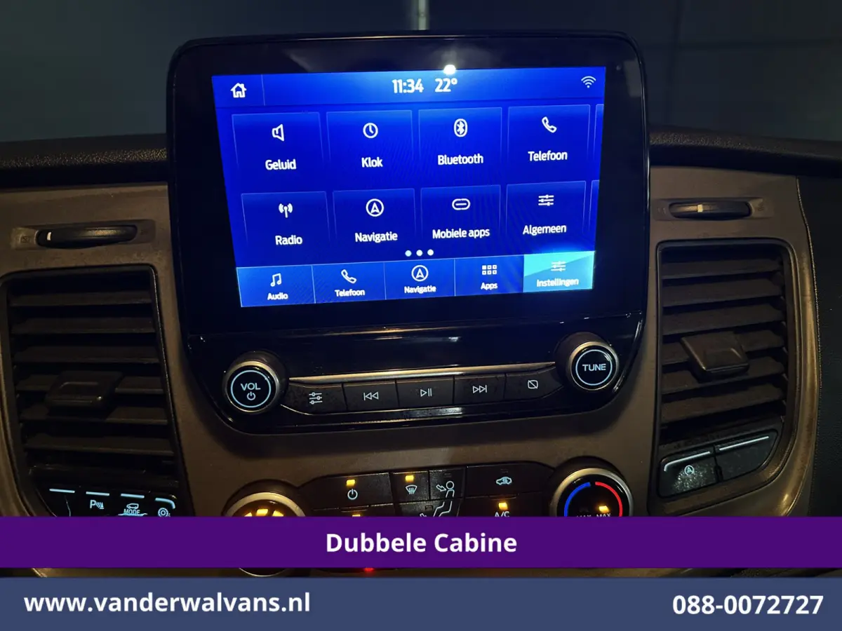 2.0 TDCI 130pk Automaat L2H1 Dubbele Cabine Euro6 Airco | 5-Zits | Camera | Navigatie | LED | Apple Carplay | Cruisecontrol Android Auto, Trekhaak, Stoelverwarming, Parkeersensoren, Achterkl