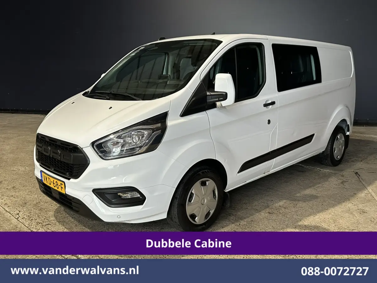 2.0 TDCI 130pk Automaat L2H1 Dubbele Cabine Euro6 Airco | 5-Zits | Camera | Navigatie | LED | Apple Carplay | Cruisecontrol Android Auto, Trekhaak, Stoelverwarming, Parkeersensoren, Achterkl