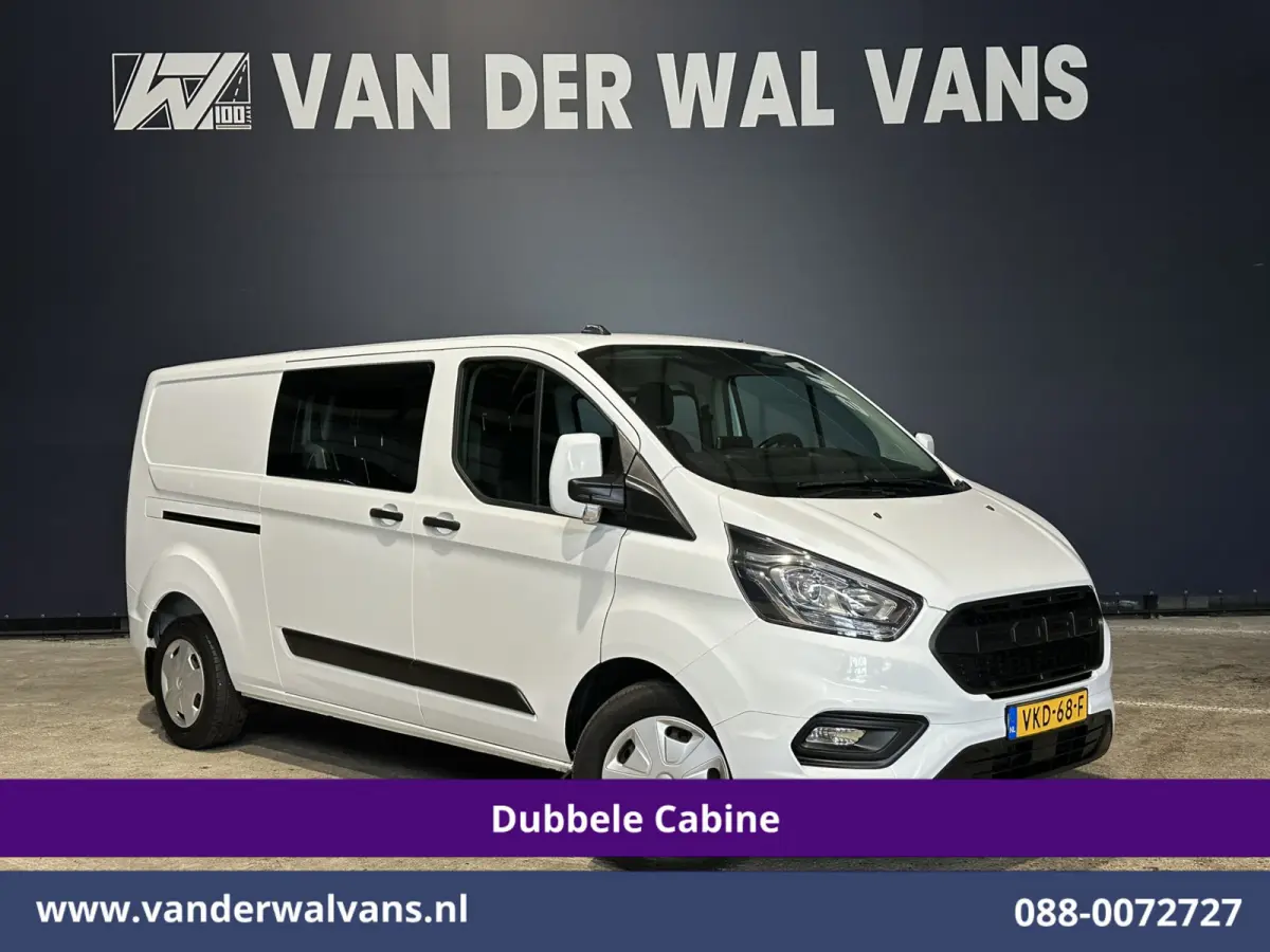 2.0 TDCI 130pk Automaat L2H1 Dubbele Cabine Euro6 Airco | 5-Zits | Camera | Navigatie | LED | Apple Carplay | Cruisecontrol Android Auto, Trekhaak, Stoelverwarming, Parkeersensoren, Achterkl