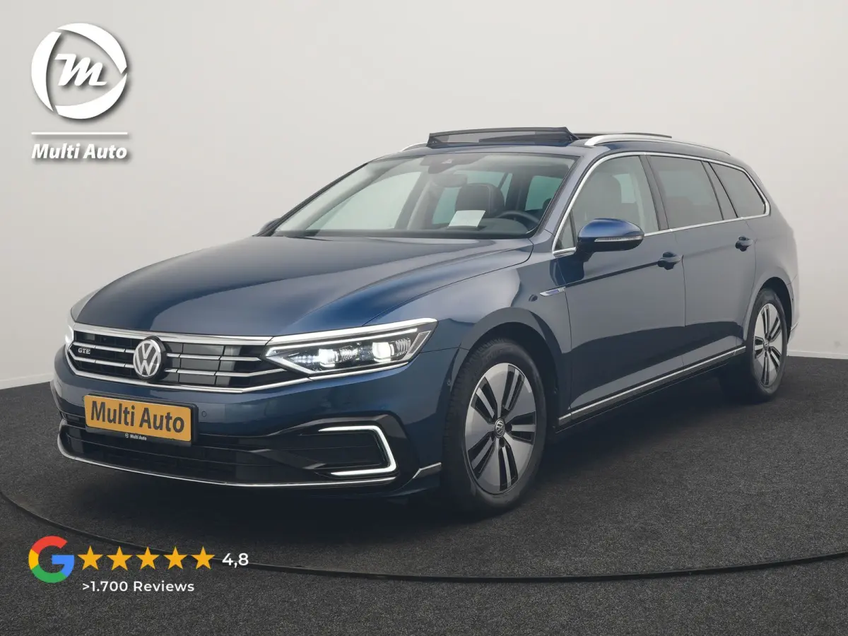 1.4 TSI PHEV GTE Business 218pk Dealer O.H. | Trekhaak Af Fabriek | Panodak | Head Up | Adaptive Cruise | 360 Camera | Dynaudio | Lederen Sportstoelen Memory & Massage | IQ Light | Stoelen &