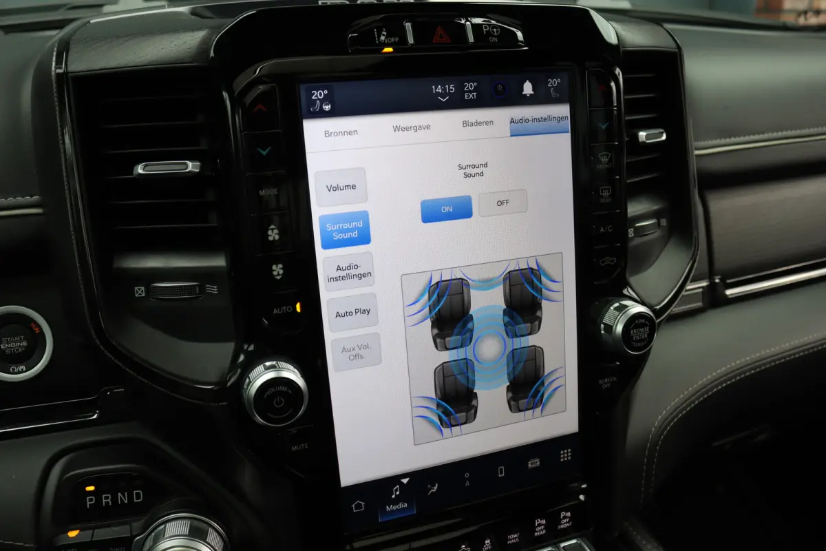 1500 5.7 V8 4x4 Crew Cab Limited | Prins-LPG | Luchtvering | Stoelventilatie V+A | Trekhaak | Panoramadak | ACC | Android Auto/Apple Carplay | HUD | Harman&Kardon | Surround Camera |