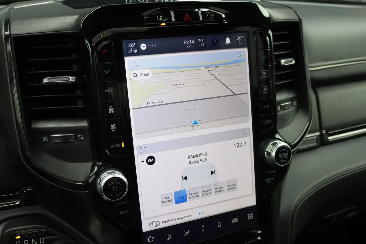 1500 5.7 V8 4x4 Crew Cab Limited | Prins-LPG | Luchtvering | Stoelventilatie V+A | Trekhaak | Panoramadak | ACC | Android Auto/Apple Carplay | HUD | Harman&Kardon | Surround Camera |