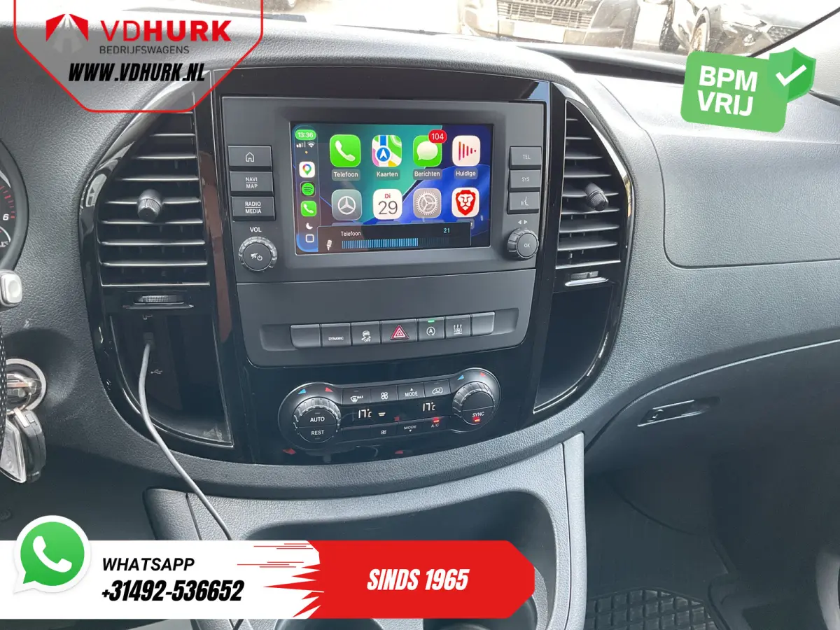 116 CDI L3 Aut. DC Dubbel Cabine LED/ Adapt.Cruise/ Carplay/ Standkachel/ Stoelverw./ Climate/ Camera/ 17’LMV/ Trekhaak
