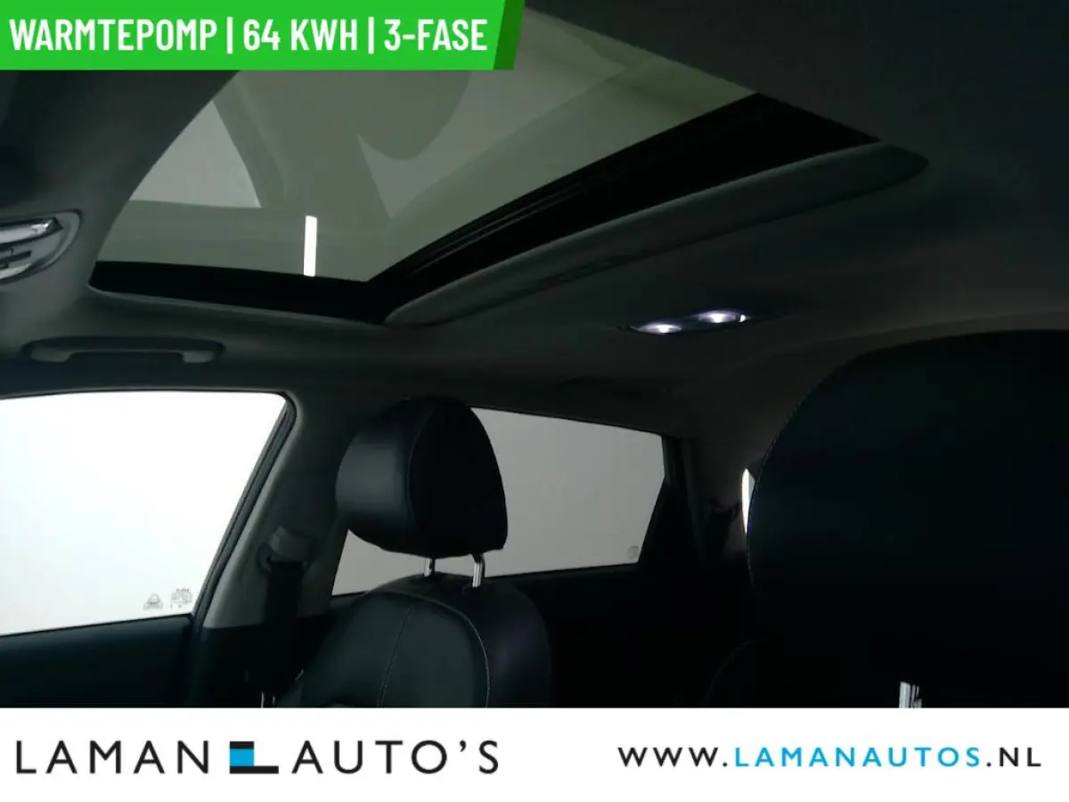 ExecutiveLine 64 kWh | SOH 100% | Warmtepomp 3-fase Open dak Leder JBL CarPlay ECC Nav ACC 17" LMV LED Camera Metallic BLIS | EV Voorschoten