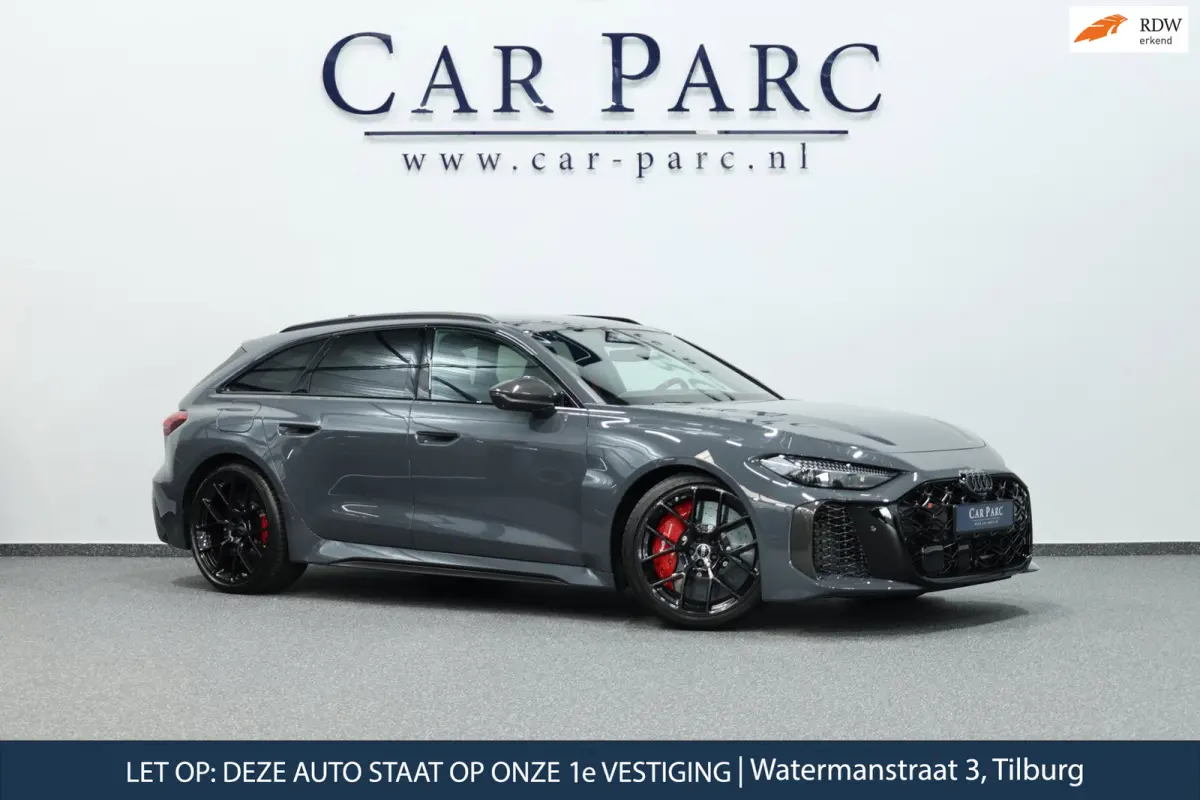 RS5 Avant 2.9 TFSI e-hybrid quattro 640+PK BTW/KERAMISCH/CARBON/B&O//PANO/LEER+S.VERKOELING+MASSAGE/21"/360/FABRIEKSGARANTIE!