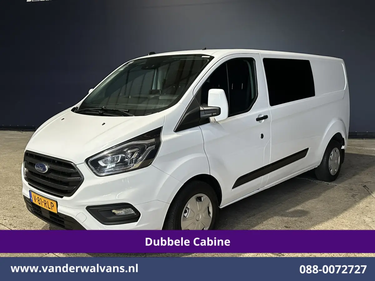 2.0 TDCI 130pk Automaat L2H1 Dubbele Cabine inrichting Euro6 Airco | 6-Zits | Camera | Navigatie | Apple Carplay | LED Android Auto, Adaptieve Cruisecontrol, Stoelverwarming, Verwarmde voorr