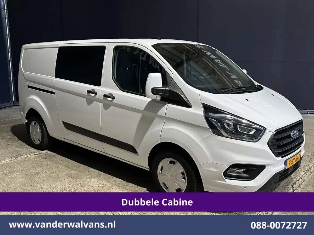 2.0 TDCI 130pk Automaat L2H1 Dubbele Cabine inrichting Euro6 Airco | 6-Zits | Camera | Navigatie | Apple Carplay | LED Android Auto, Adaptieve Cruisecontrol, Stoelverwarming, Verwarmde voorr