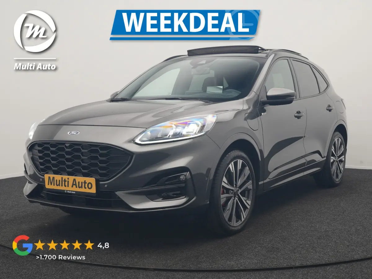 2.5 PHEV ST-Line X 225pk Dealer O.H | Trekhaak Afn. | Panodak | Adaptive Cruise | Head Up | 360 Camera | Bang & Olufsen | Alcantara Sportstoelen Verwarmd | Stuur Verwarmd | Blis | Apple Carp