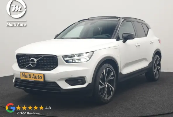 T5 R-Design PHEV 262pk | Panodak | Adaptive Cruise | Camera | Alcantara Sportstoelen Memory & Verwarmd | Stuur Verwarmd | Keyless | BLIS | Apple Carplay | Navigatie | DAB | 20"L.M | Plug in 
