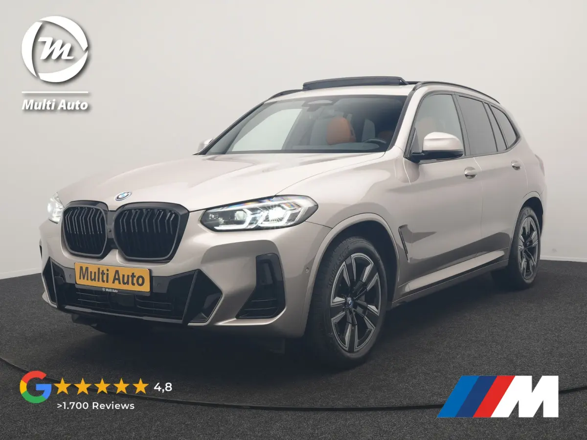 M Sport 80 kWh 286pk Dealer O.H | Panodak | Adaptive Cruise | Camera | Lederen Sportstoelen Memory & Verwarmd | Sfeerverlichting | Blis | Apple Carplay | Navigatie | DAB | 19"L.M