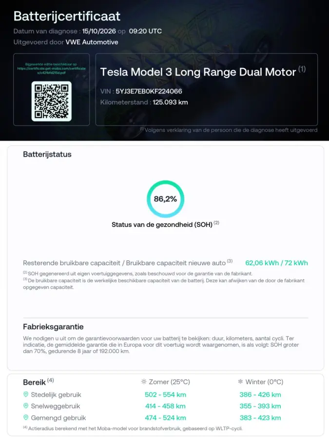 Long Range AWD 75 kWh - Deep Blue Metallic - SOH 89 - Topstaat
