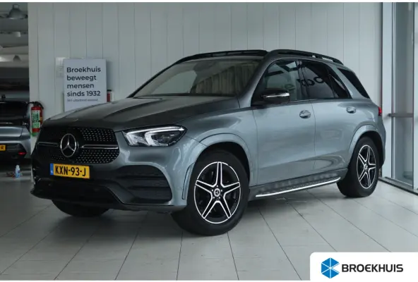 350 e 4MATIC Premium AMG-Line | SOH 95% | Adapt. Cruise | Schuifdak | Softclose | Stoelverwarming | 360 Camera | Leder | Navi | Trekhaak | Memory | Elektr. Klep