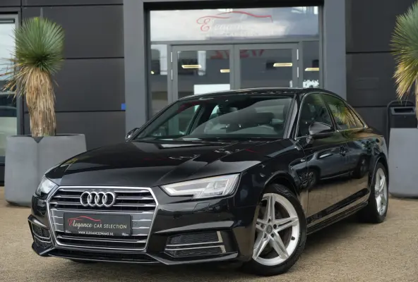 1.4 TFSI Sport S line Black Edition | 150 PK | Leder | Navigatie | Parkeersensoren | Audi A4 Limousine 1.4 TFSI Sport S line Black Edition 150 PK met 1.395 cc 4-cilinder benzinemotor, luxe l