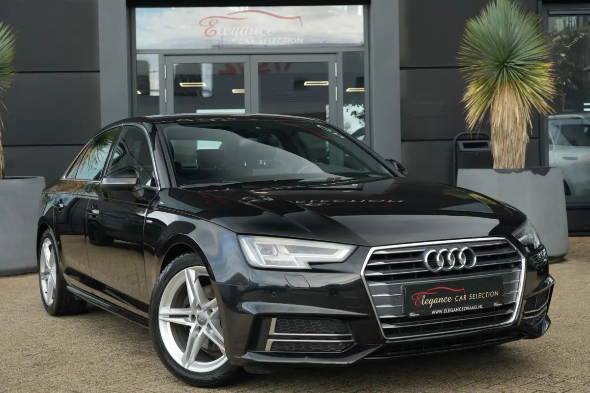 1.4 TFSI Sport S line Black Edition | 150 PK | Leder | Navigatie | Parkeersensoren | Audi A4 Limousine 1.4 TFSI Sport S line Black Edition 150 PK met 1.395 cc 4-cilinder benzinemotor, luxe l