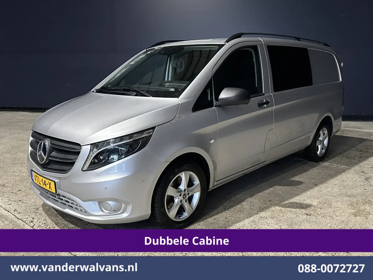 119 CDI 191pk 9G-Tronic Automaat L2H1 Dubbele Cabine Euro6 Airco | 5-Zits | Camera | Navigatie | LED | Apple Carplay Android Auto, Cruisecontrol, LM velgen, Trekhaak, Parkeersensoren, Bumper