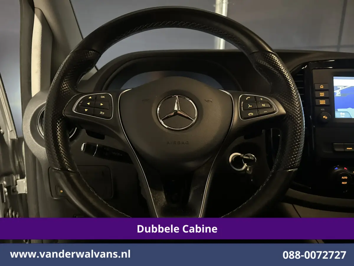 119 CDI 191pk 9G-Tronic Automaat L2H1 Dubbele Cabine Euro6 Airco | 5-Zits | Camera | Navigatie | LED | Apple Carplay Android Auto, Cruisecontrol, LM velgen, Trekhaak, Parkeersensoren, Bumper