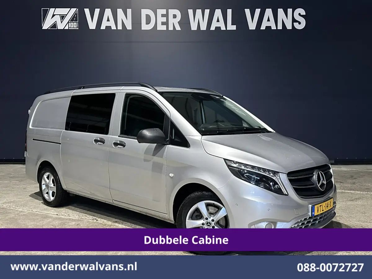 119 CDI 191pk 9G-Tronic Automaat L2H1 Dubbele Cabine Euro6 Airco | 5-Zits | Camera | Navigatie | LED | Apple Carplay Android Auto, Cruisecontrol, LM velgen, Trekhaak, Parkeersensoren, Bumper