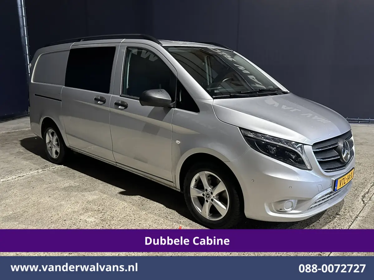 119 CDI 191pk 9G-Tronic Automaat L2H1 Dubbele Cabine Euro6 Airco | 5-Zits | Camera | Navigatie | LED | Apple Carplay Android Auto, Cruisecontrol, LM velgen, Trekhaak, Parkeersensoren, Bumper