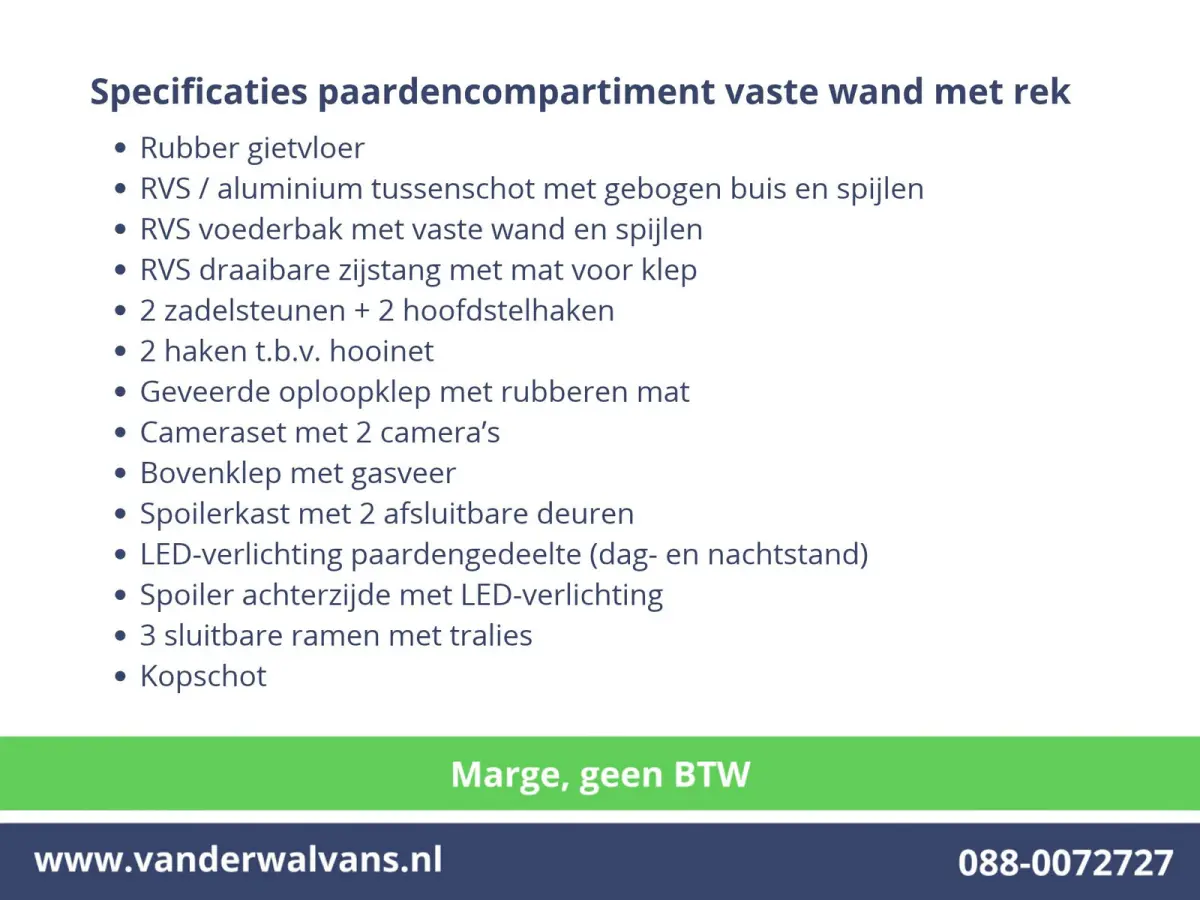 2.3 dCi 150pk **MARGE, geen BTW** L2H2 Paardenwagen Euro6 Airco | Camera | Cruisecontrol | Trekhaak Bijrijdersbank