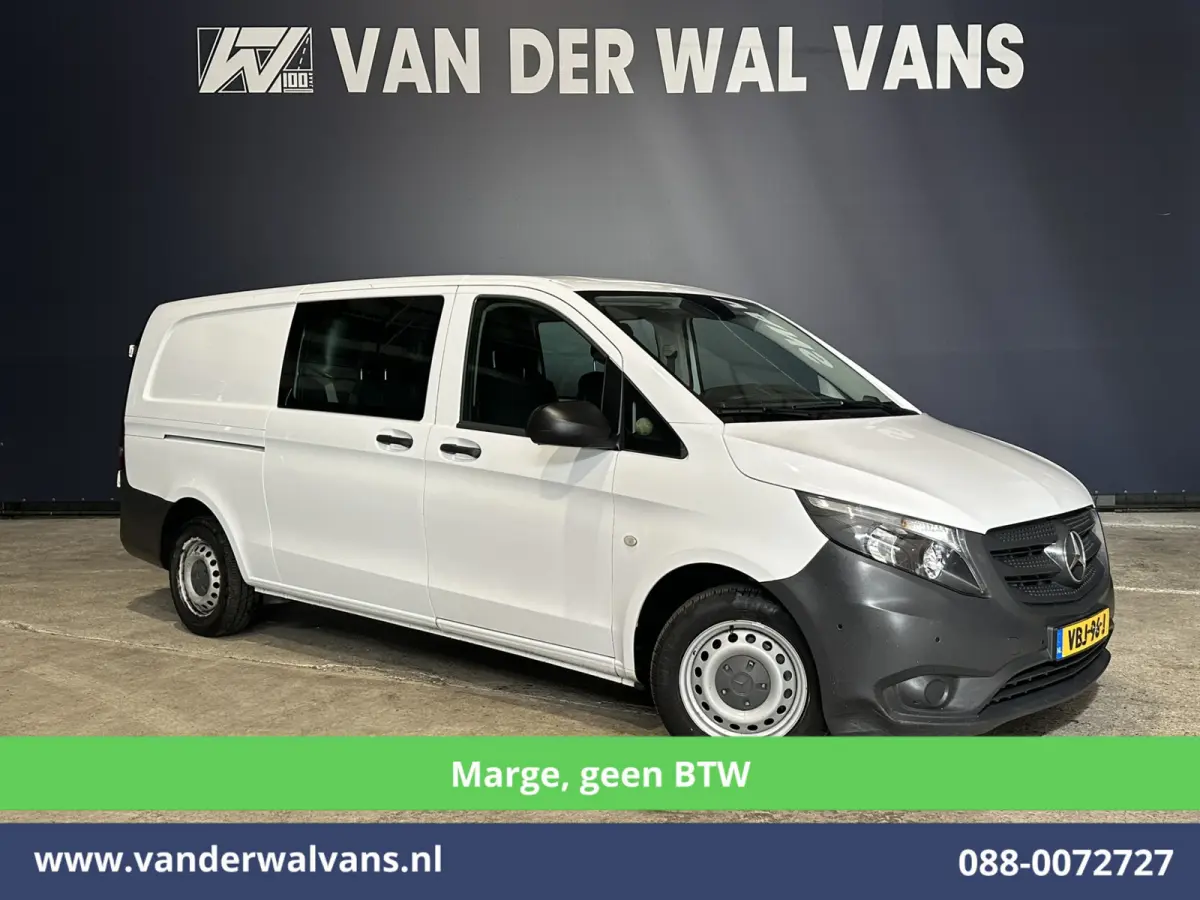111 CDI **MARGE, Geen BTW** L3H1 Dubbele Cabine Euro6 Airco | 5-Zits | Camera | Navigatie | Cruisecontrol Trekhaak, Parkeersensoren